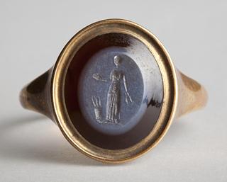 I147 Demeter with ears of corn and bowl of fruit