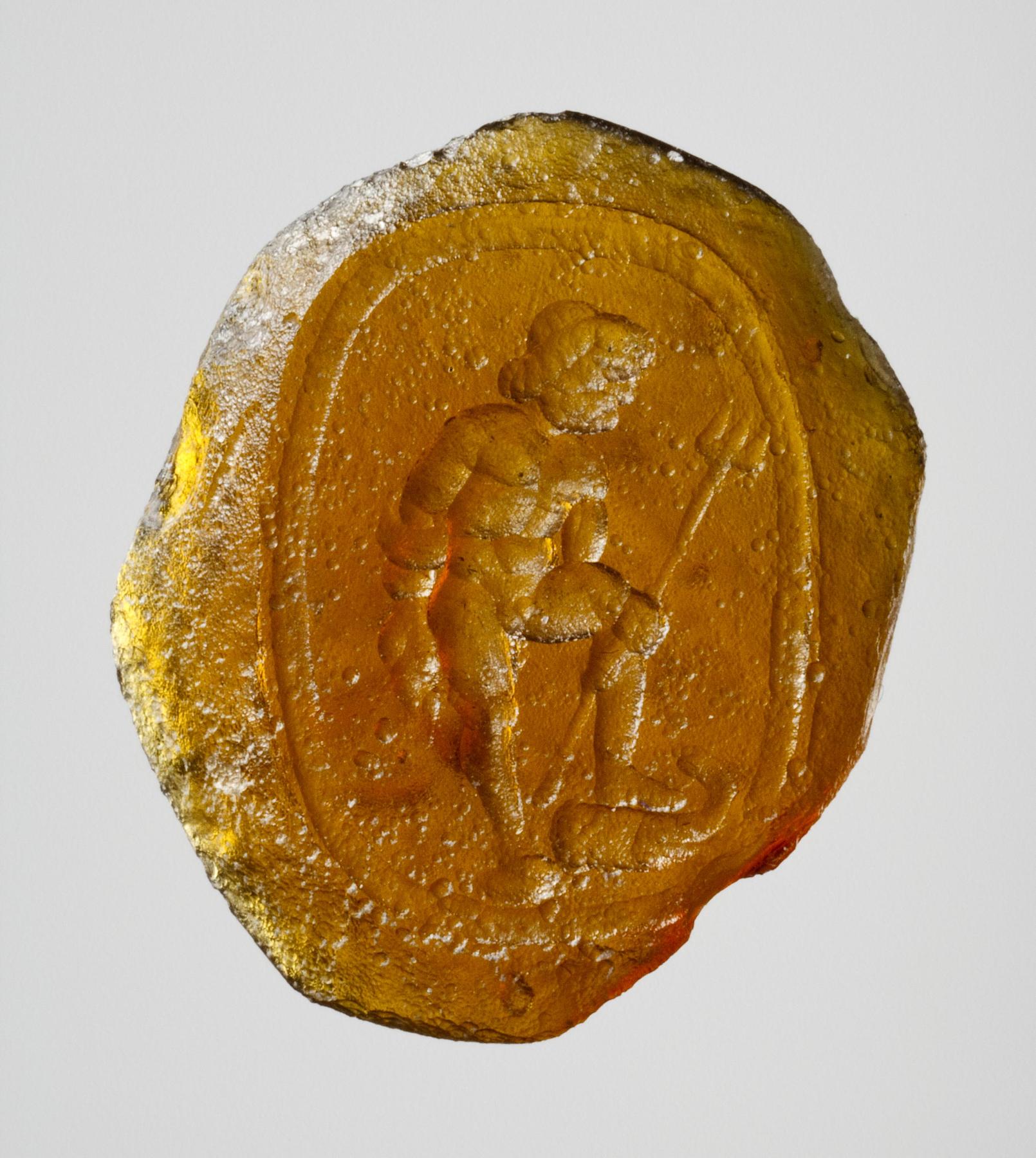 Poseidon med skibsstævn og trefork, I138