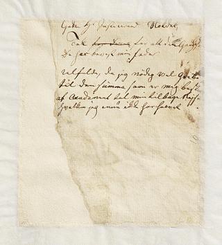 C10v Udkast til brev fra Thorvaldsen til Nicolai Abildgaard