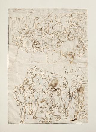 C160v Priamos bønfalder Achilleus om Hektors lig. Ganymedes med ørnen