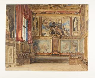 D786 Hall for the Council of Ten in the Doge's Palace in Venice