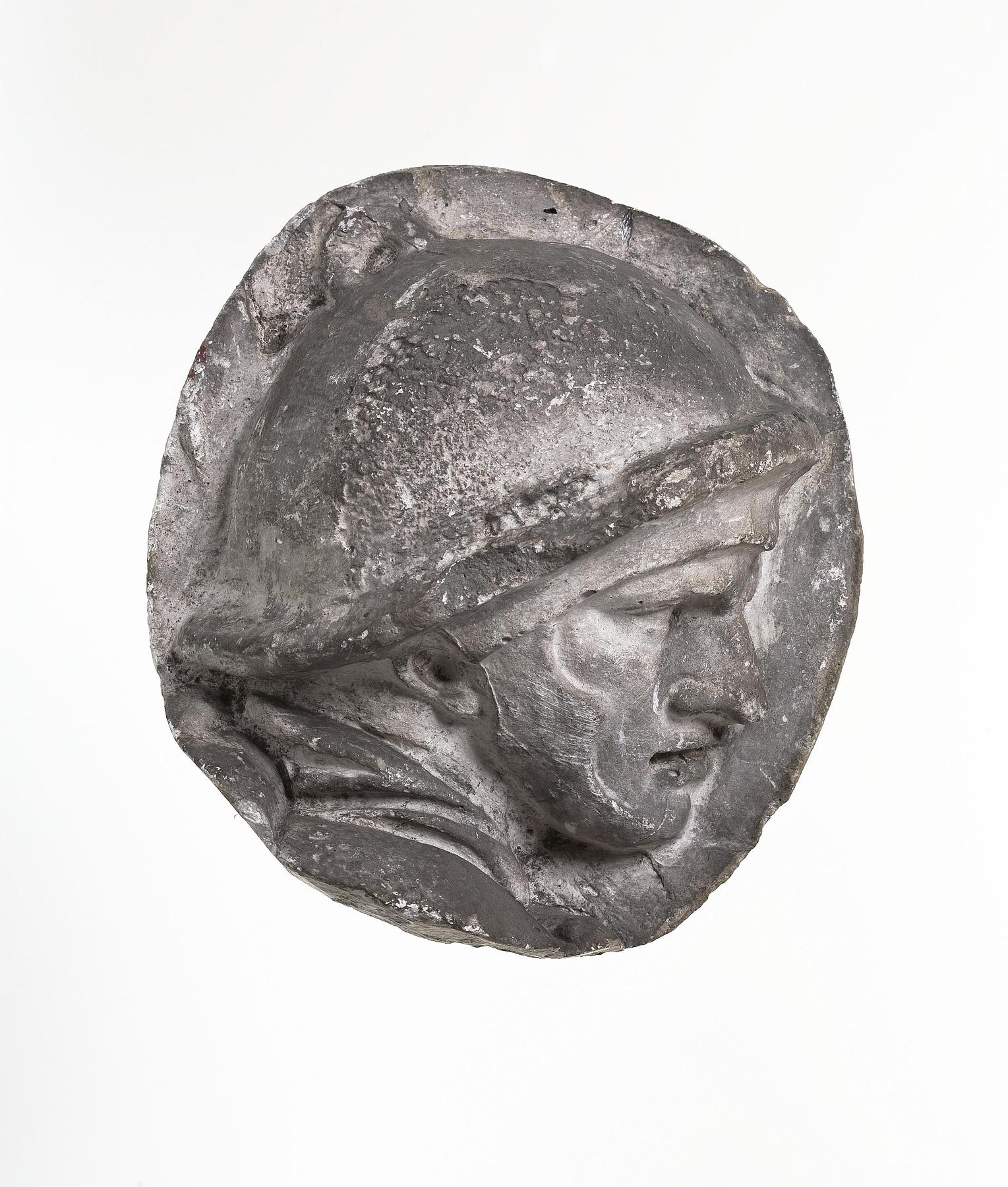 Head of a helmeted Roman auxiliary, L326f
