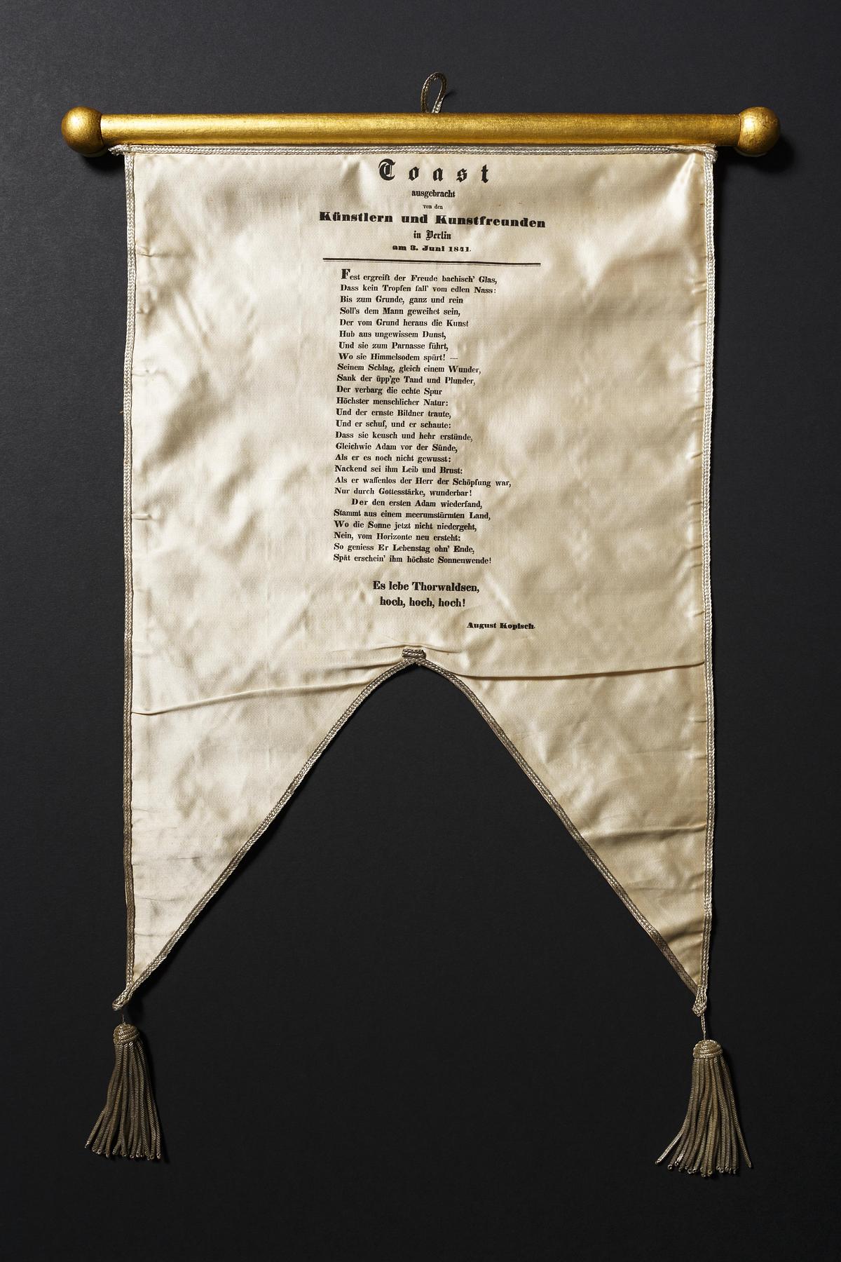 Flag with printed poem, N38