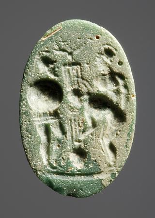 I891 Tre krigere omkring en vase