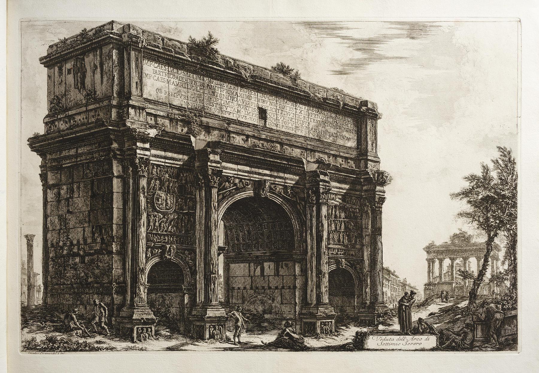 Prospekt af Septimius Severus' triumfbue, E315,3