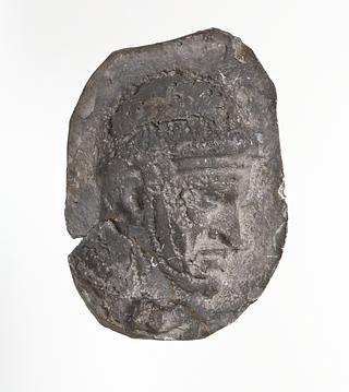 L326vv Head of a helmeted Roman