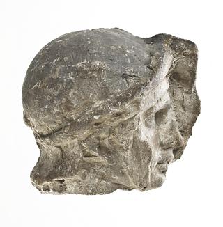 L326xx Head of a helmeted Roman auxiliary