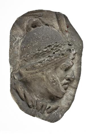 L326rr Hoved af romersk rytter iklædt hjelm
