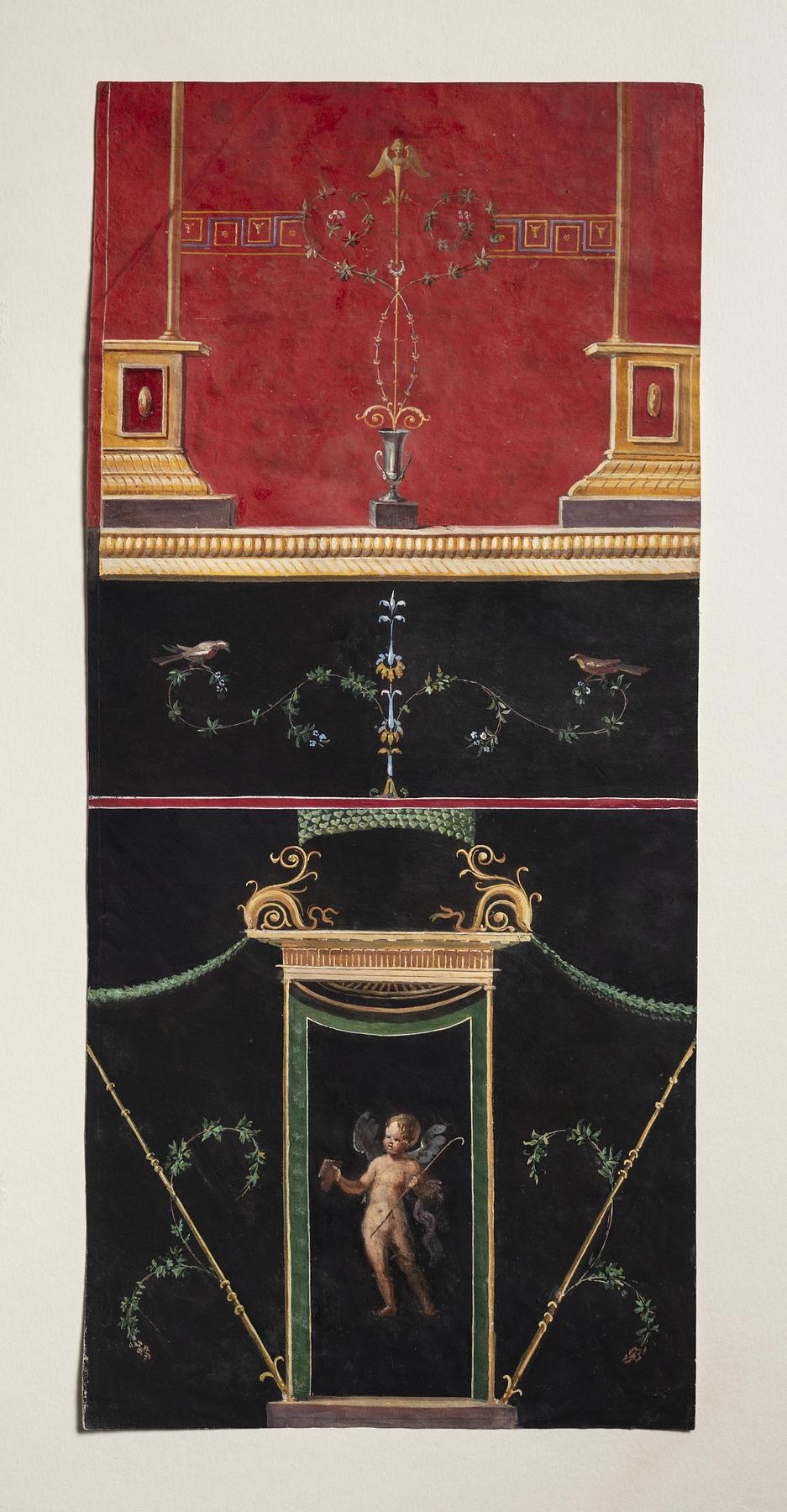 Vægdekoration (?) fra Napoli, D1805