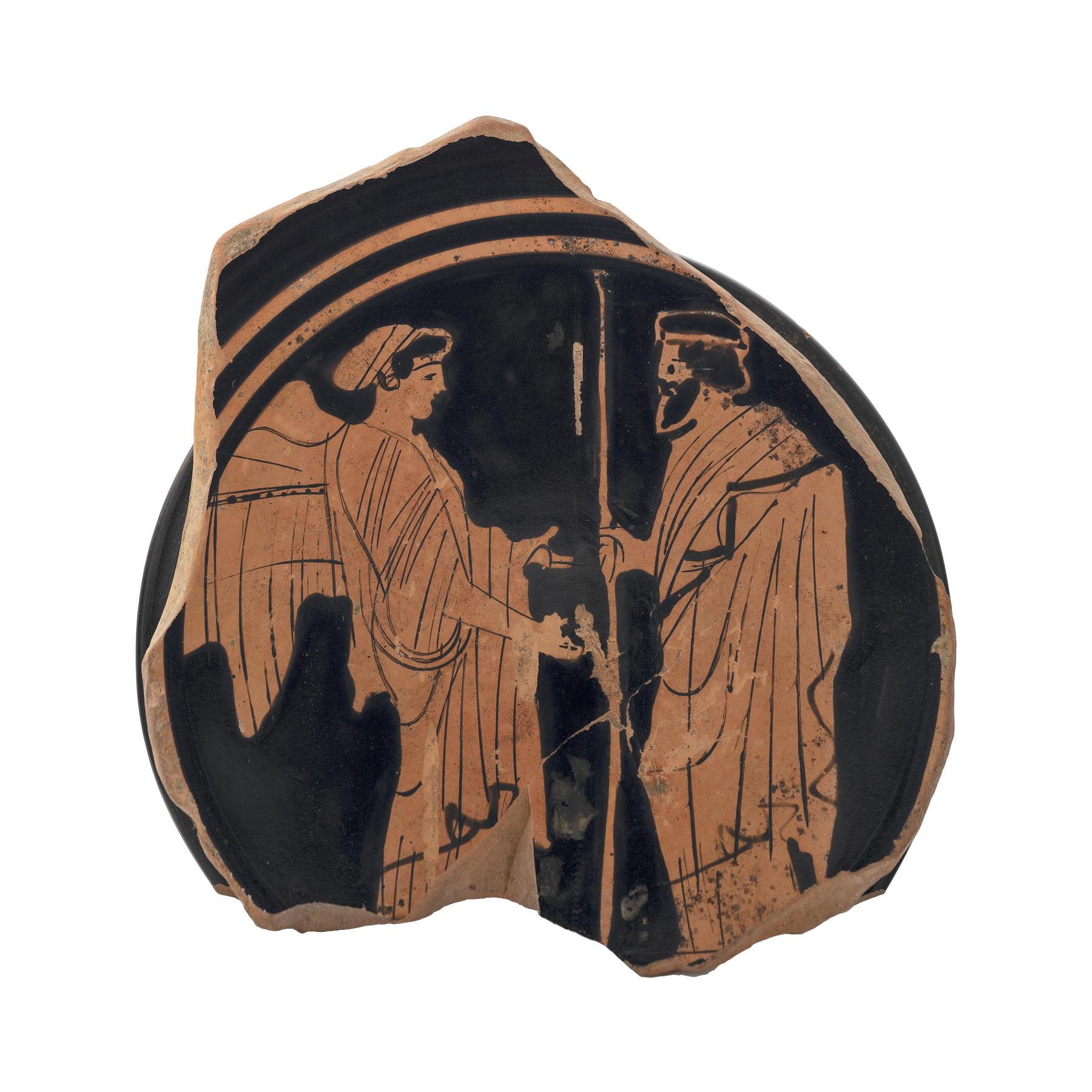 Plate with Nike and Zeus (?), H598