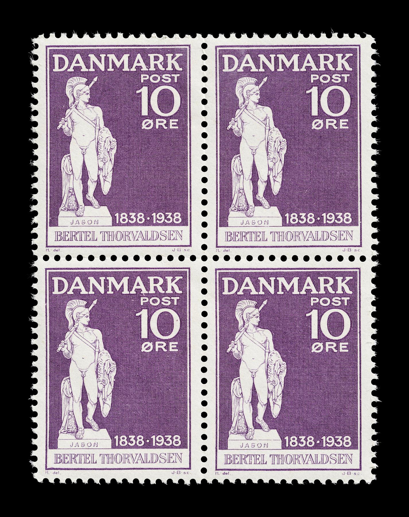 Block of four stamps featuring Jason with the Golden Fleece, E2353