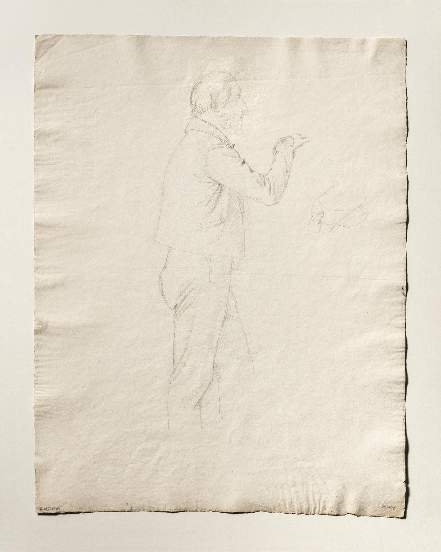 Man. Hand with cap, D1704v