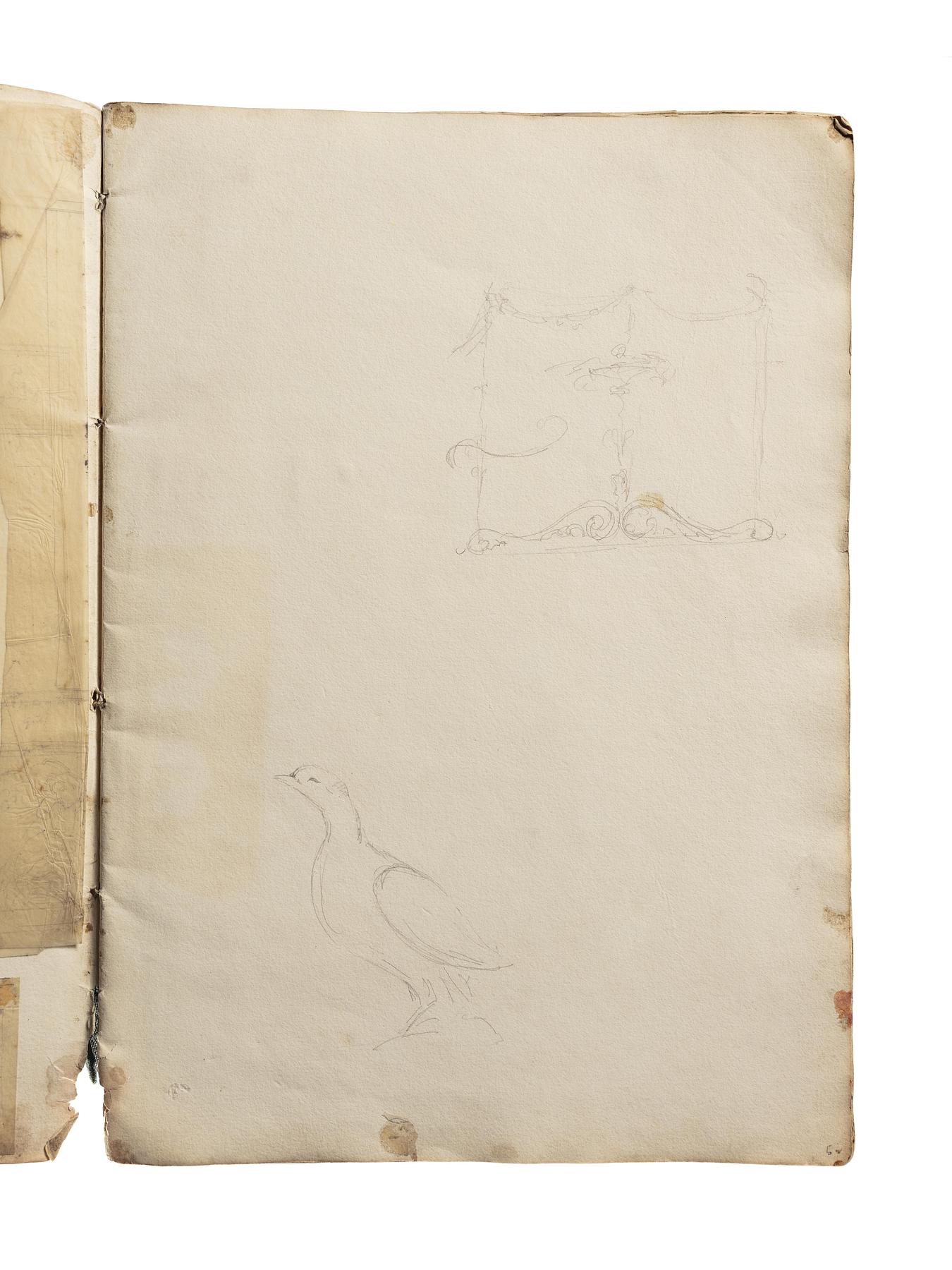Ornament. Fugl, D1828,5