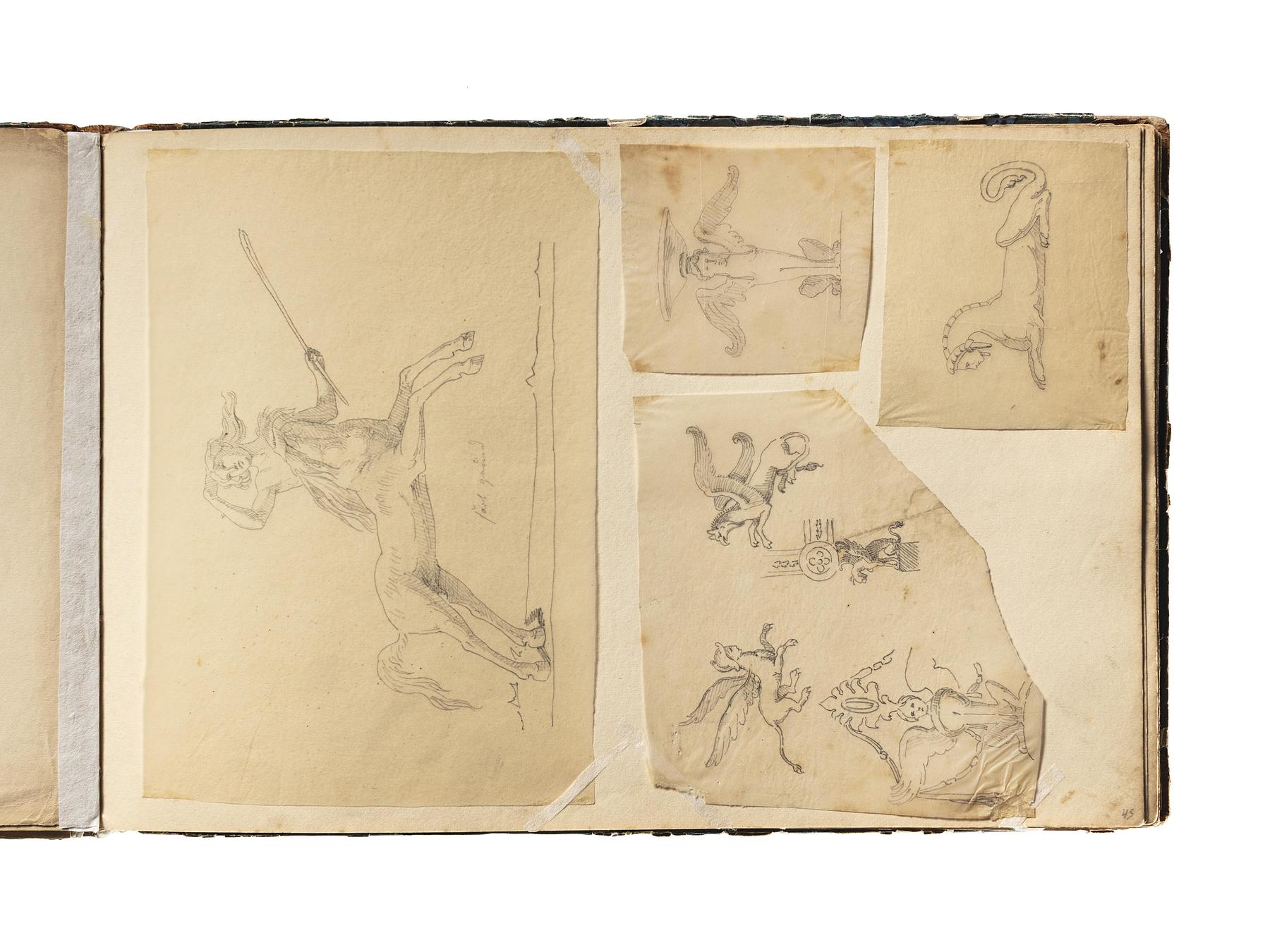 Kentaur. Ornamentale figurer, D1827,43