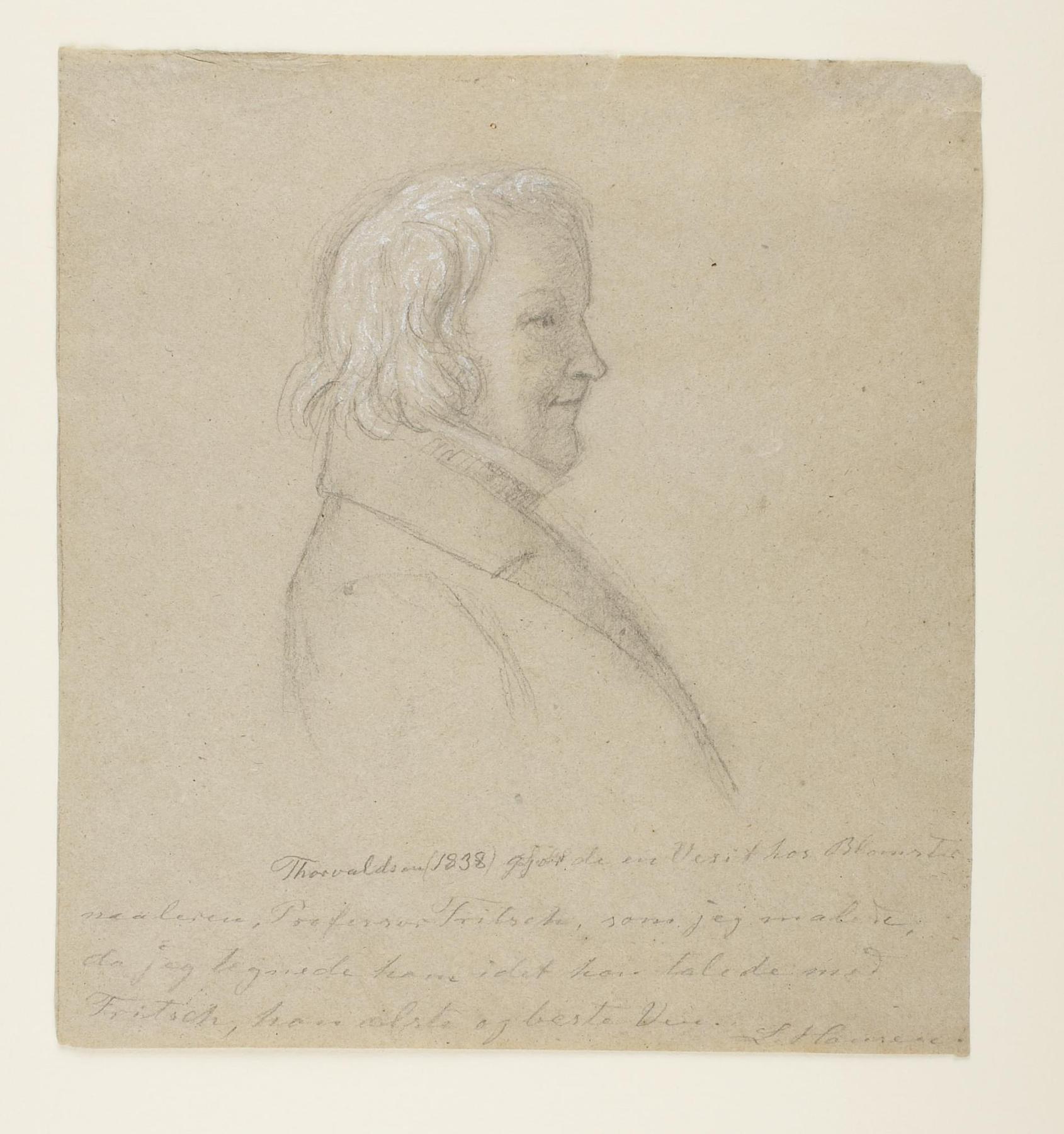 Thorvaldsen in profile, Dep.39r