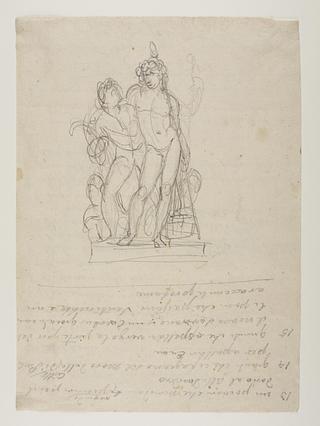 C51 Bacchus støtter sig til en ung satyr