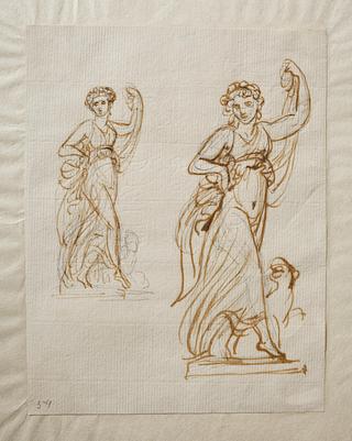 C54 Dancing Girl (Ariadne?) with a Panther
