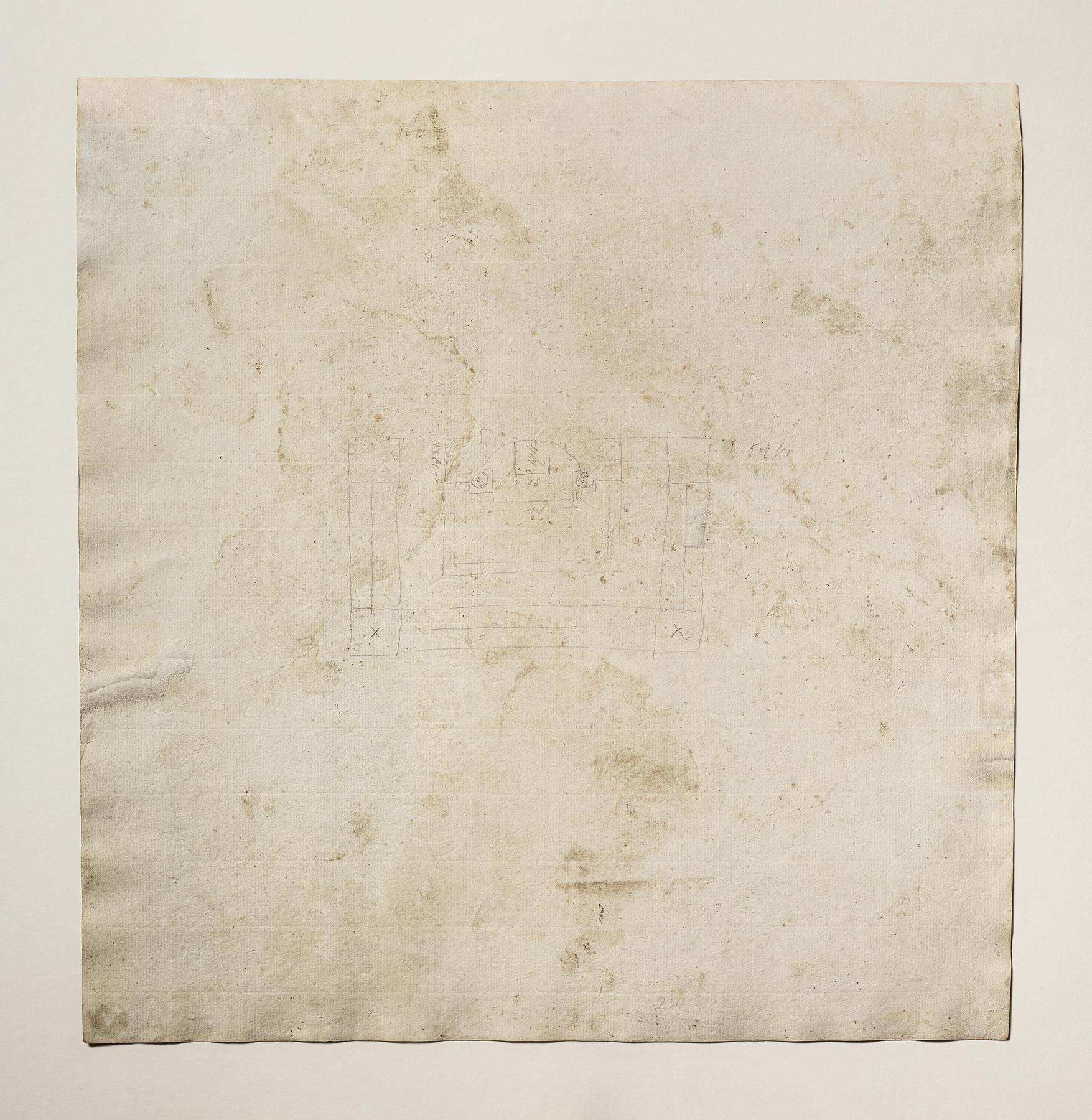 Plan over alteret i Vor Frue Kirke, C230v