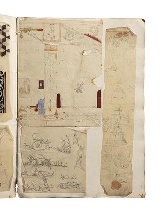 D1828,9 Ornament details. Nature Morte. Wall decoration