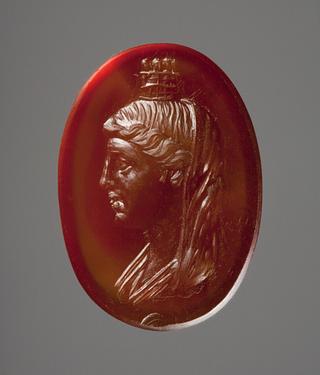 I84 Bust of Cybele (?) with a mural crown