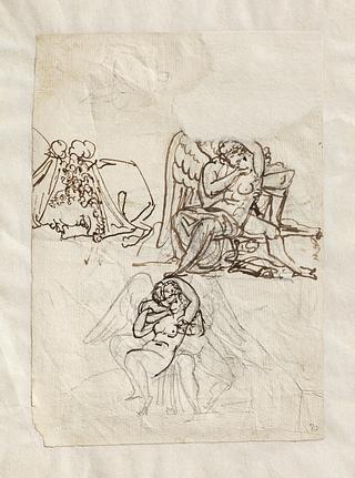 C70r Amor og Psyche. Portræt af Joseph Anton Koch (?)