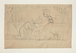 C163 Priamos bønfalder Achilleus om Hektors lig