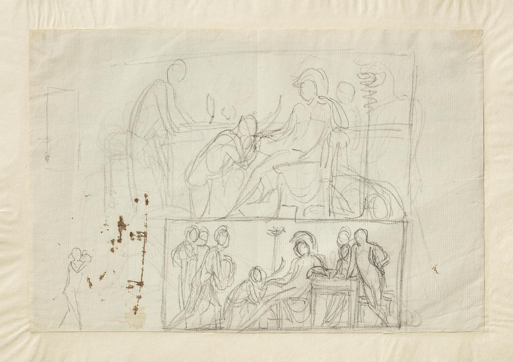 Priamos bønfalder Achilleus om Hektors lig, C162r