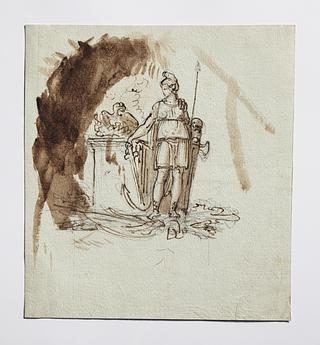 C6r Female figure with a Phrygian cap. Sketch for the Monument "Freedom" or to a Monument to the Victory by Tripoli (?)
