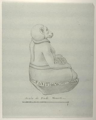 D1191 Seated deity with an animals head