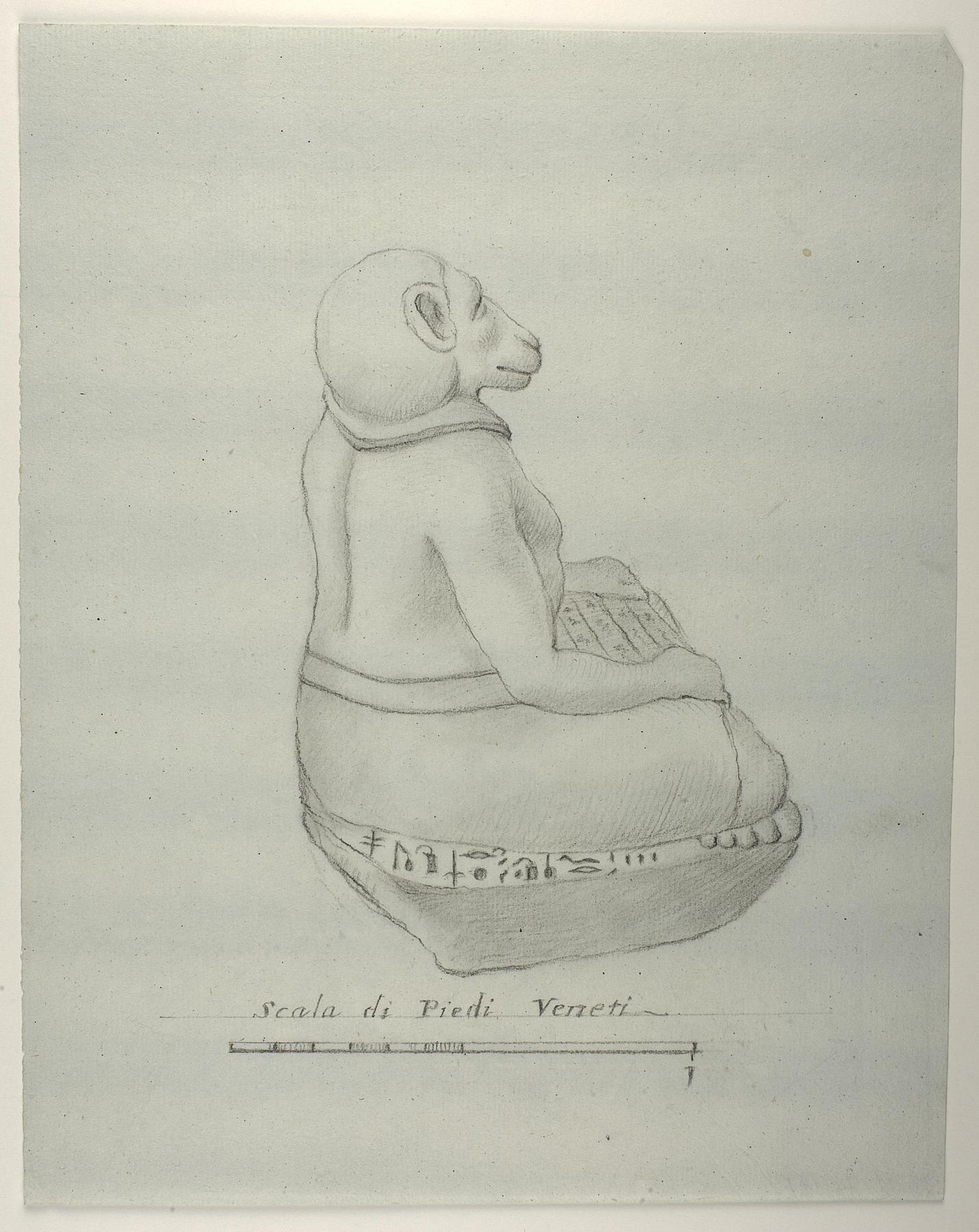 Seated deity with an animals head, D1191