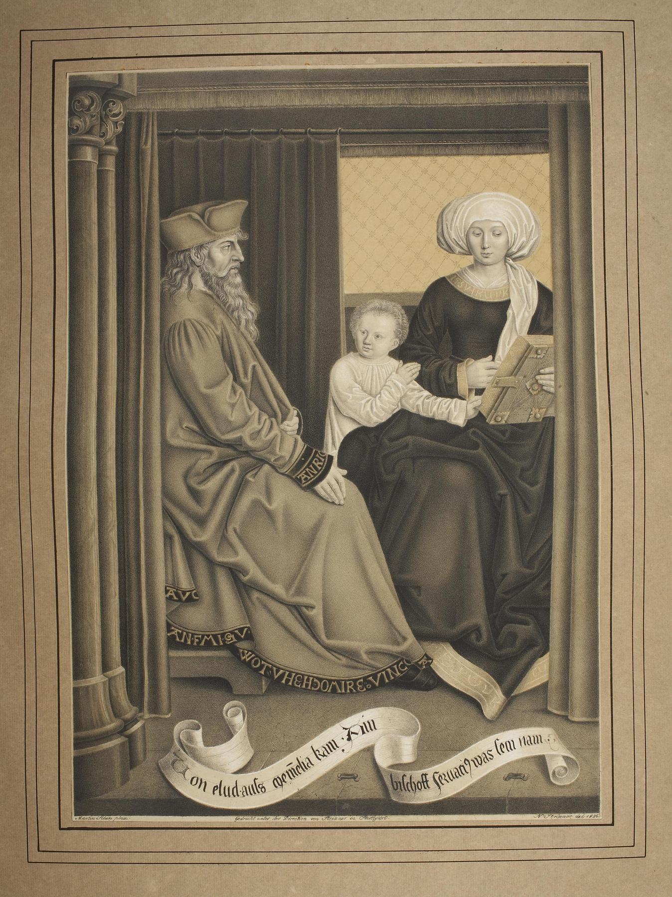 Eliud and Memelia with Saint Servatius, E1252