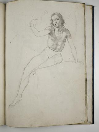 D1588,47 Young Seated Male Model