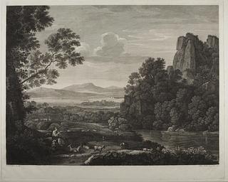 E896 Landscape with Flute Playing Shepherd