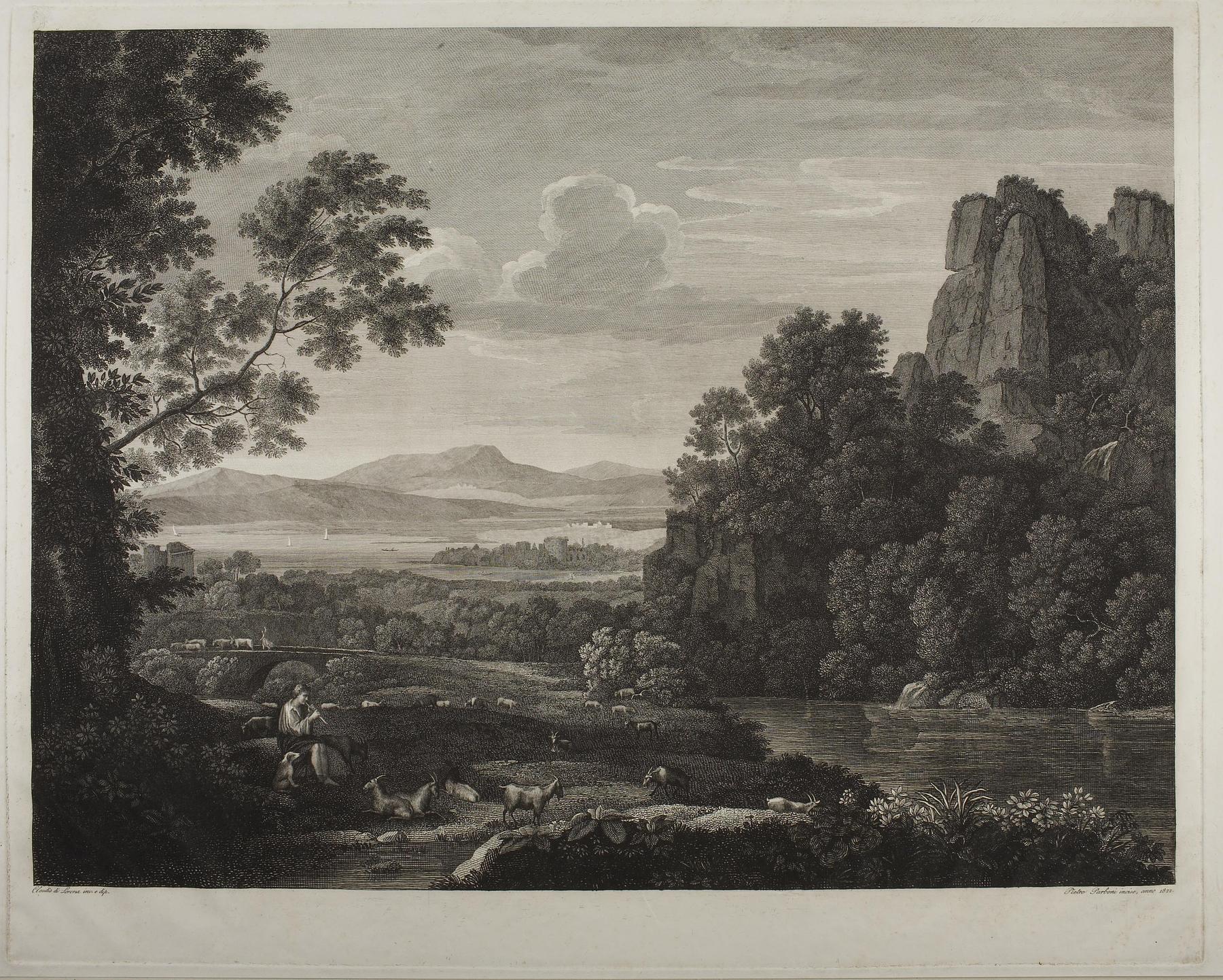 Landscape with Flute Playing Shepherd, E896