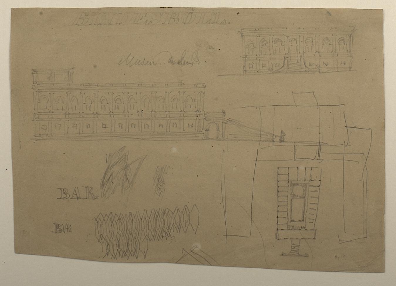 Thorvaldsens Museum, Draft for the Sketch No. 2, D1755