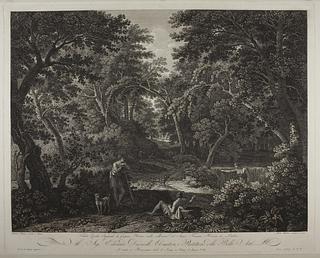 E900 Forest Scene with Woman and two Wanderers