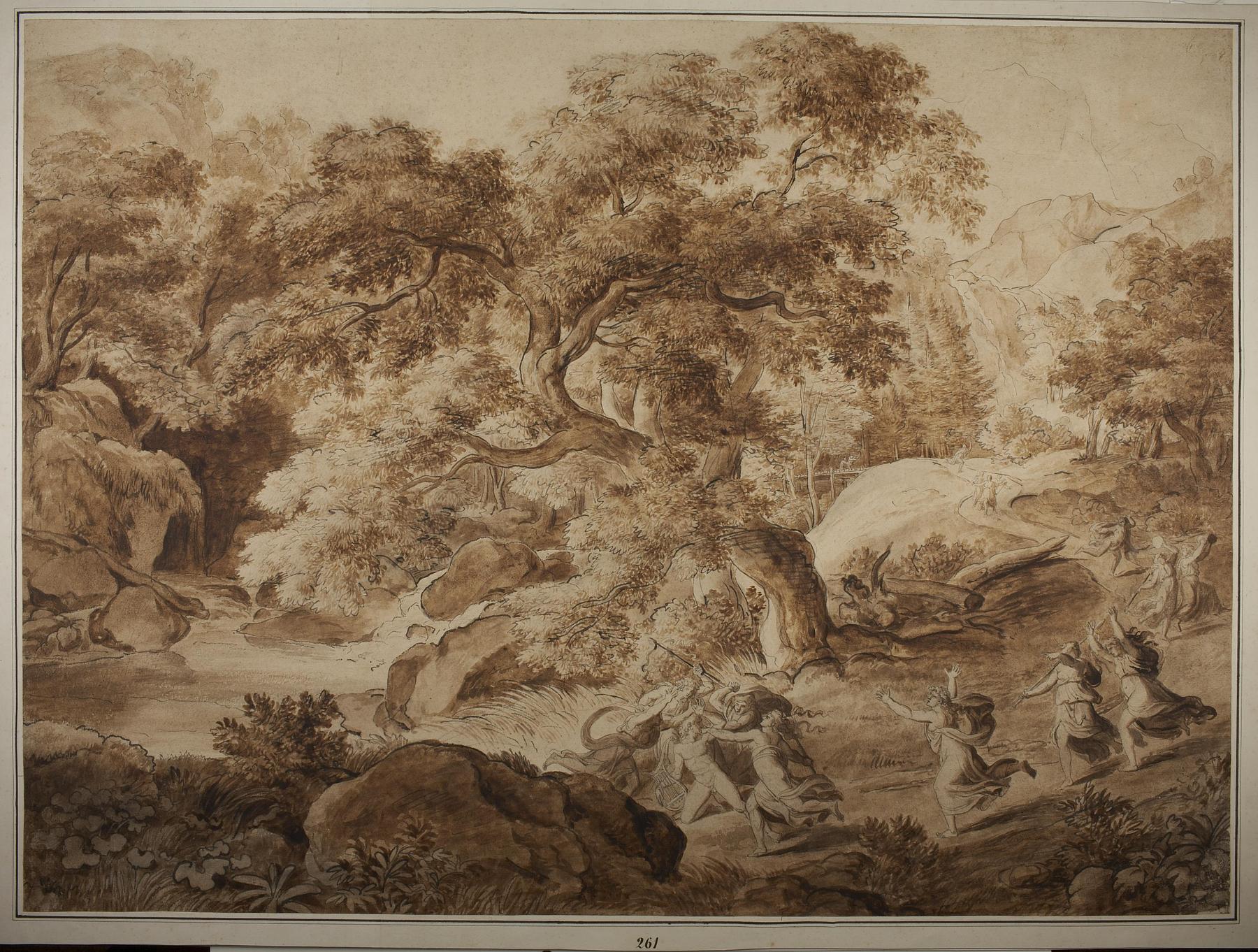 Orpheus Being Killed by the Bacchantes, D744
