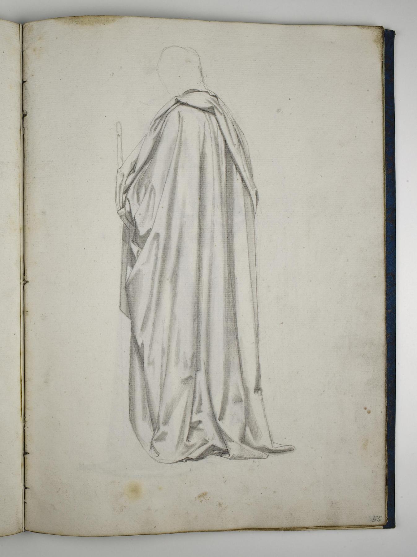 The Back of Male Figure in Drapings, D1588,55