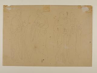C238v Men in coat and mantle. Apostles and saints (?)