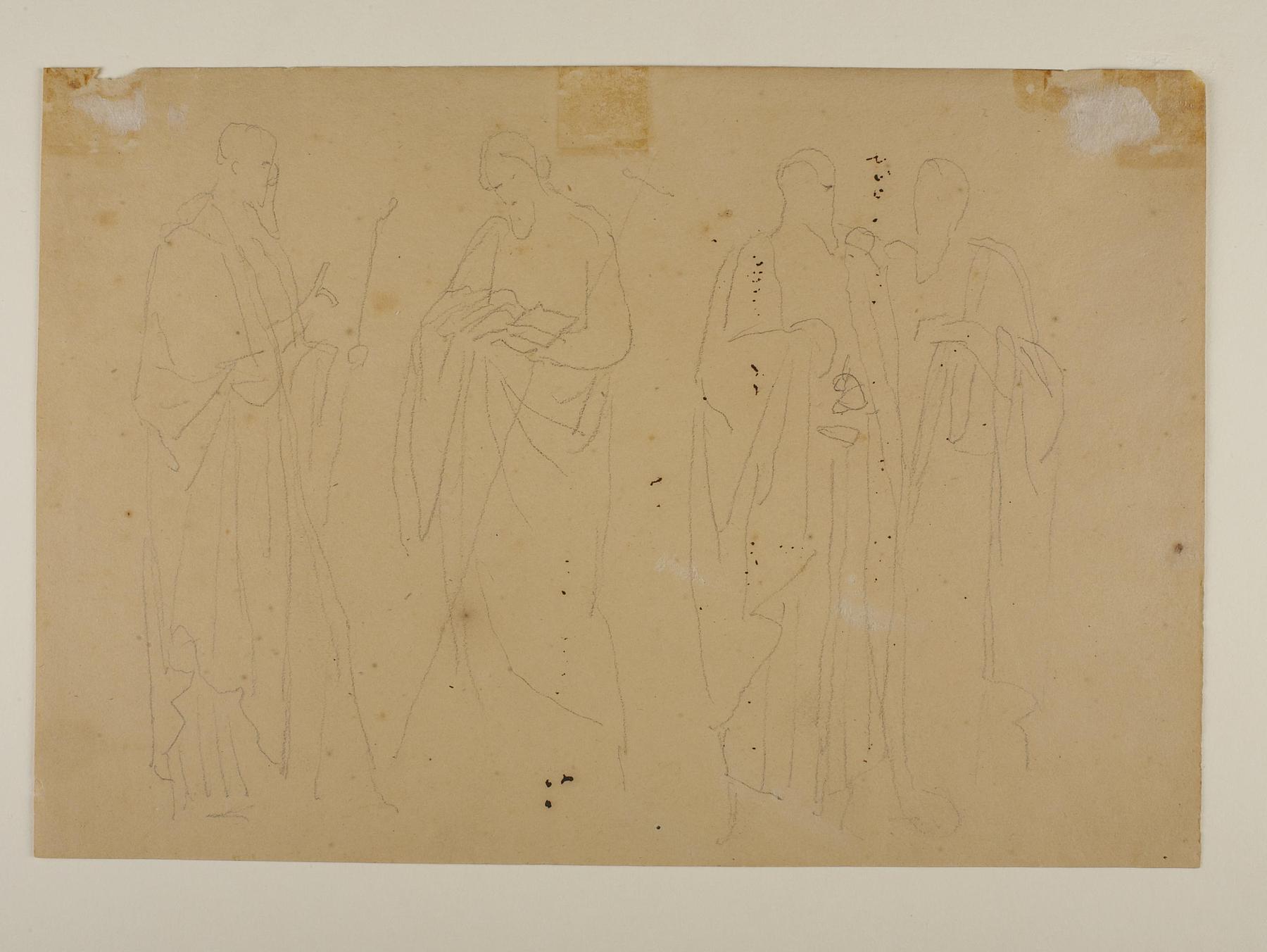 Men in coat and mantle. Apostles and saints (?), C238v