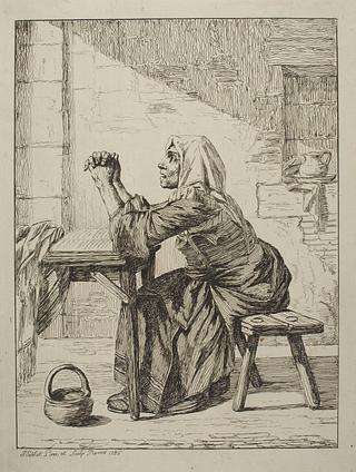 E1045 Old Woman Praying