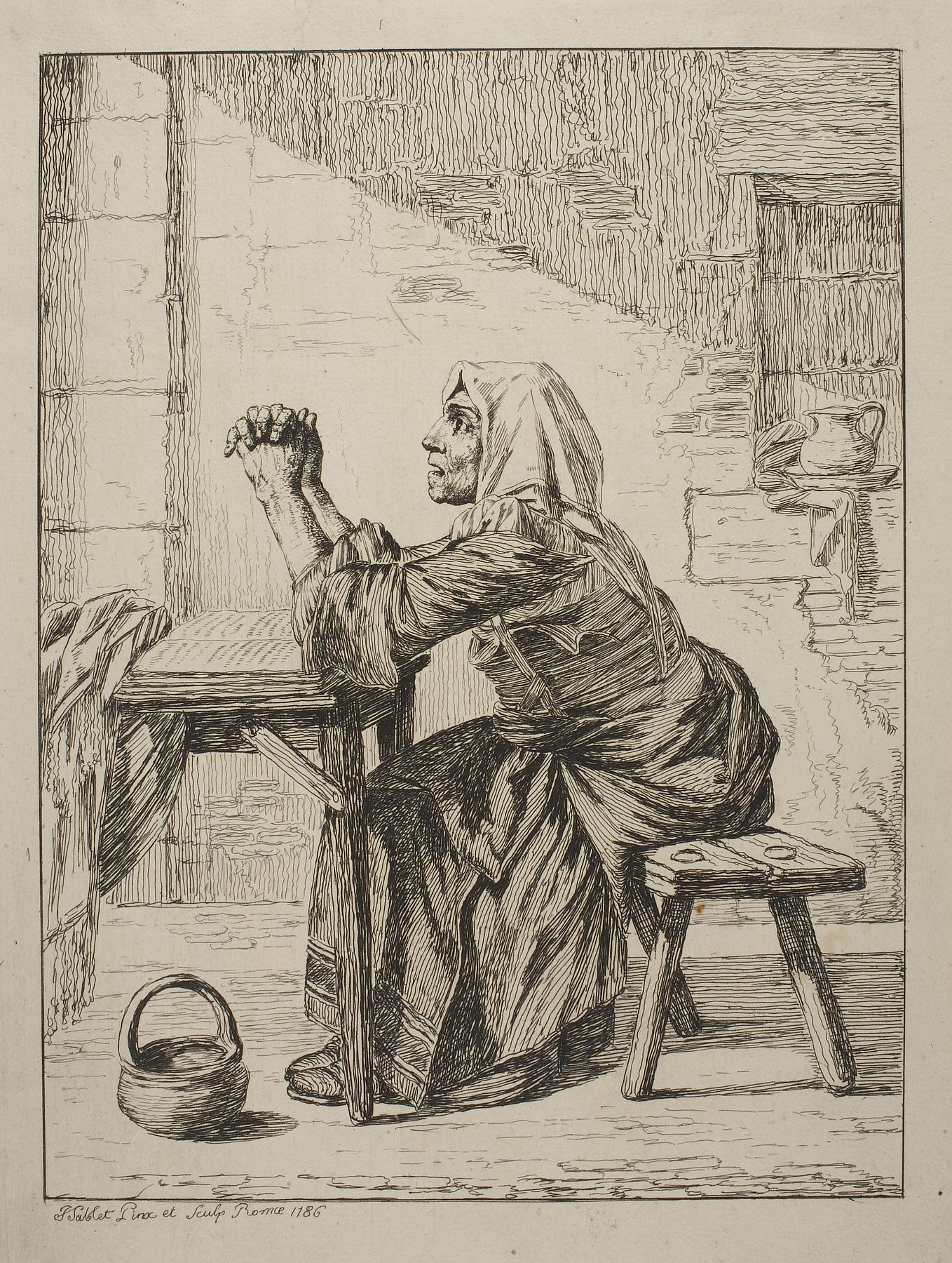 Old Woman Praying, E1045
