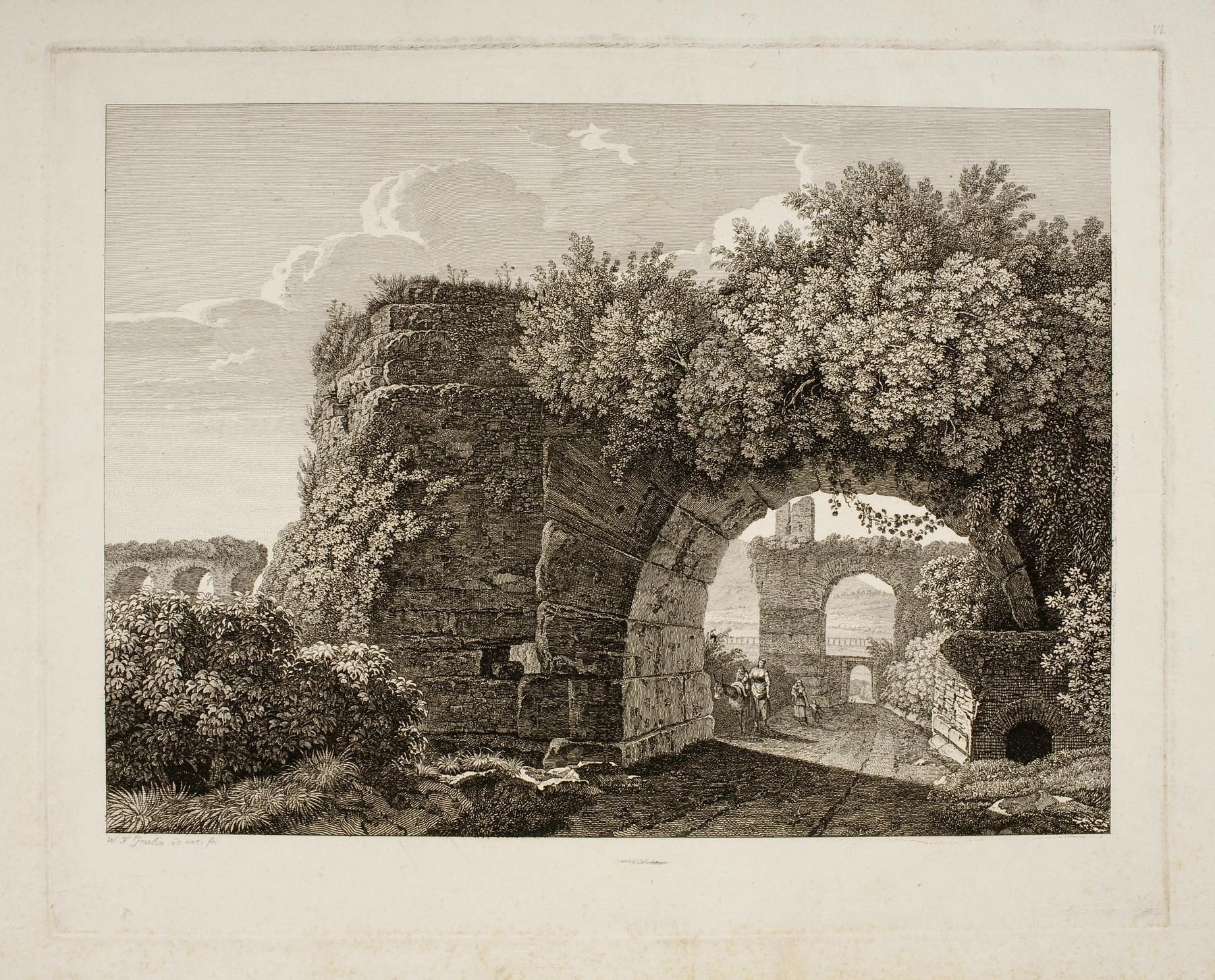 View of Arches of Aqua Marcia at Tivoli, E596