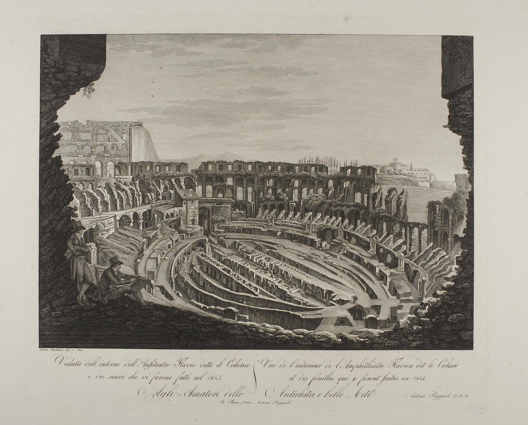 Det indre af Colosseum i Rom, E907