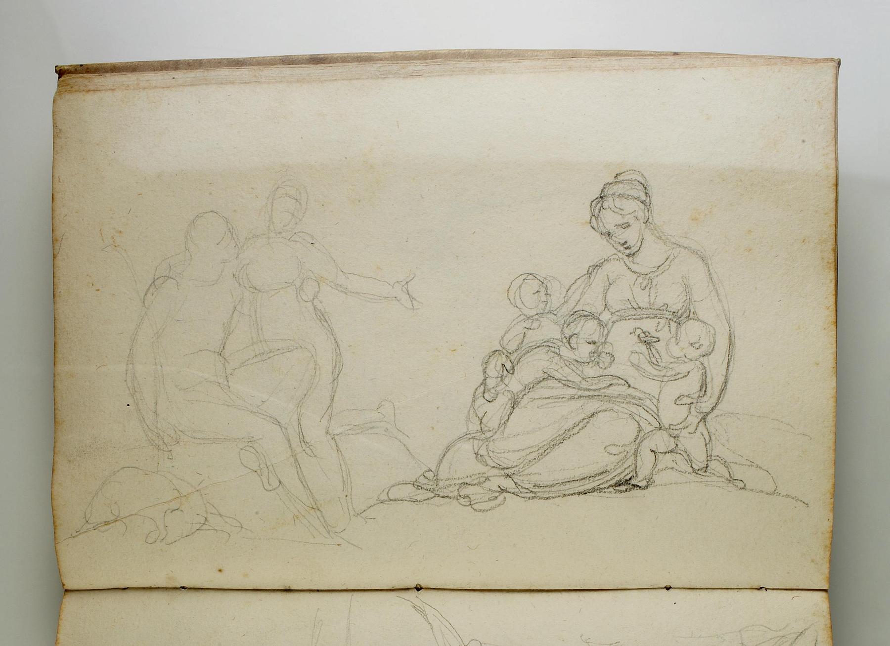 Herkules og Omfale (?). Kvinde med tre børn, C562,13v