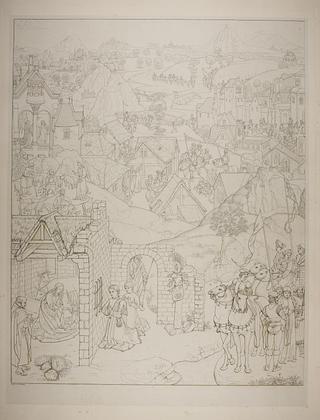 E1315 Scener fra Marias liv og stifteren Pieter Bultync og hans sønner, detalje fra Marias syv glæder