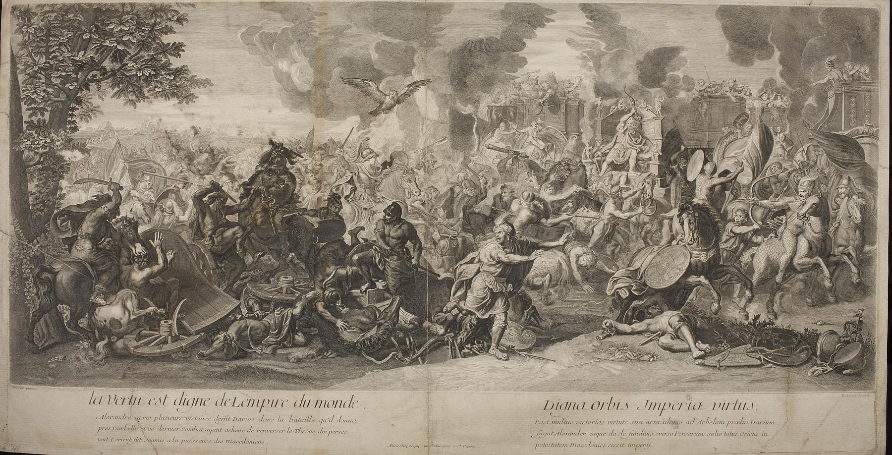 Digna orbis Imperia virtus (The Battle of Gaugamela near Arbela on 1st October 331 BC), E306