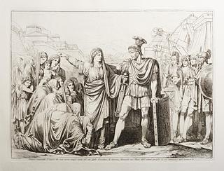 E943,28 Veturia afvæbner sin søn Coriolan og frigør Rom fra stor fare