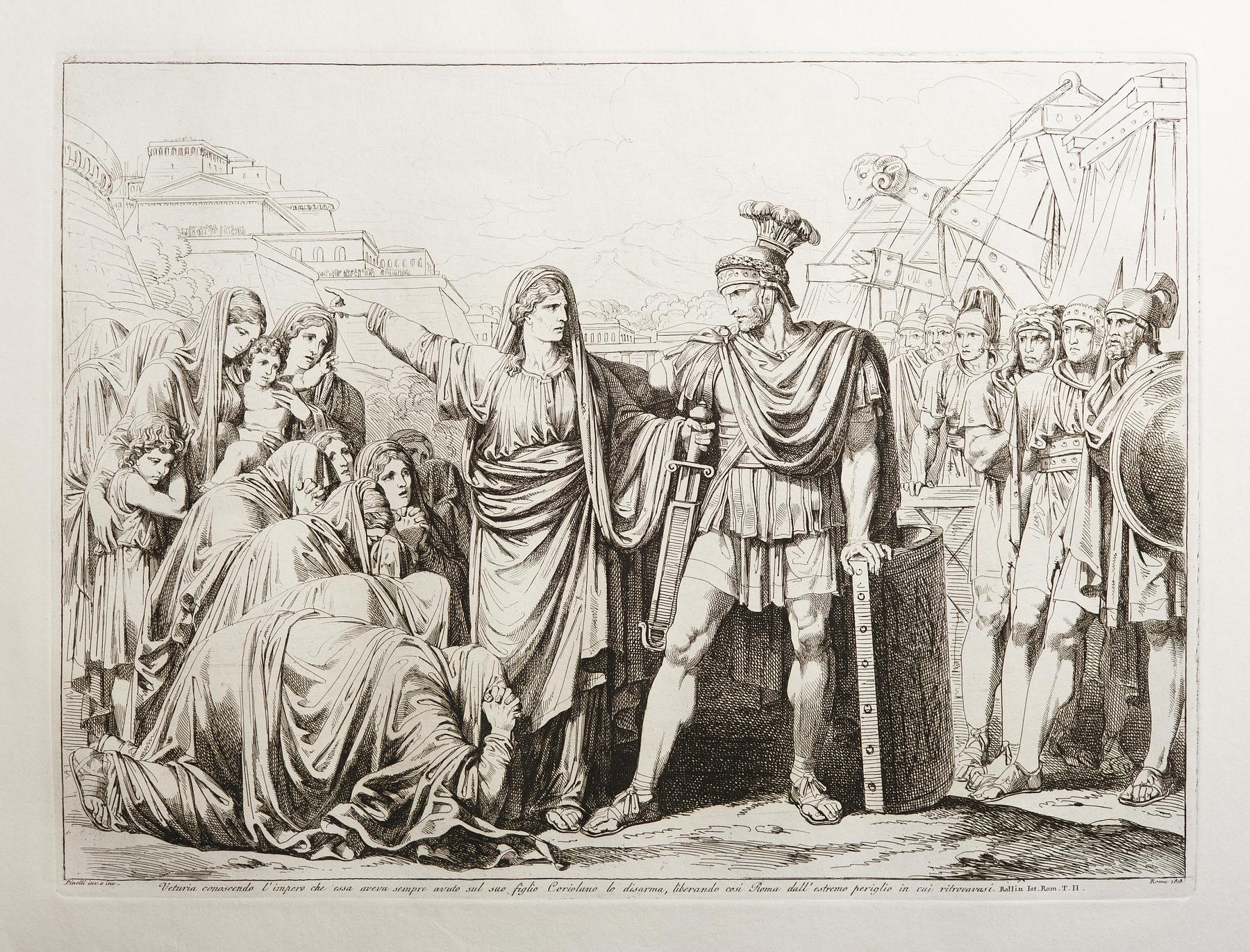Veturia afvæbner sin søn Coriolan og frigør Rom fra stor fare, E943,28