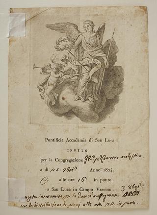 C274v Invitation fra Accademia di San Luca